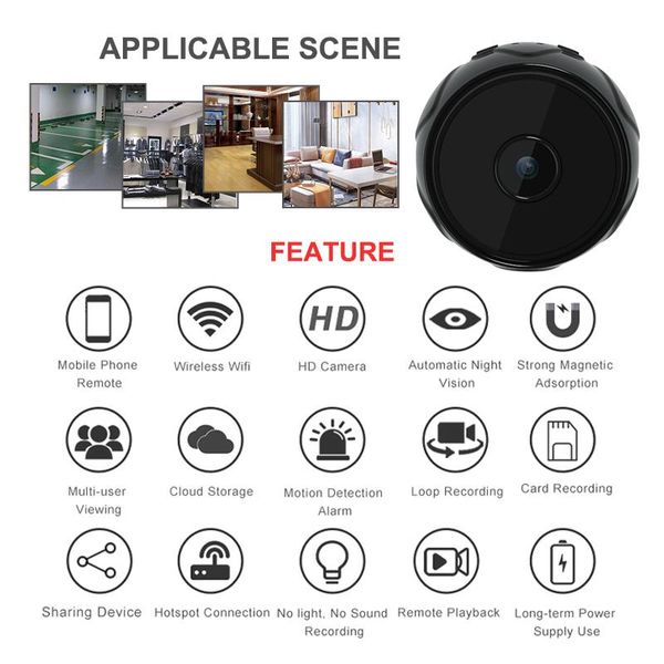 

mini cameras smart wifi min camera 1080p hd wireless romote night vision camcorder cloud storage motion detection alarm cam loop recorder