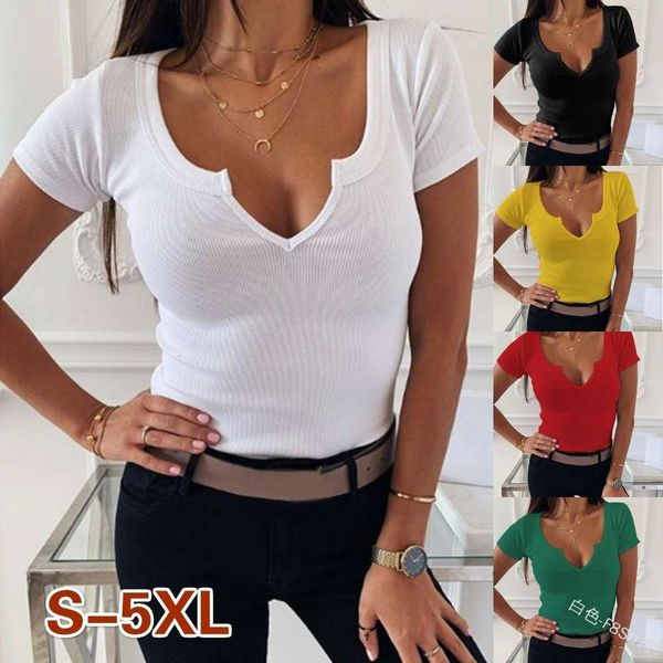 

women's t-shirt slim square neck short sleeve fashion f8s077 e10k, White