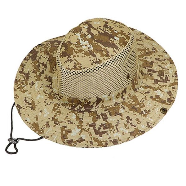 

cloches men women casual drawstring breathable bucket hat polyester outdoor activities cycling camping travel cap sun-proof wide brim, Blue;gray
