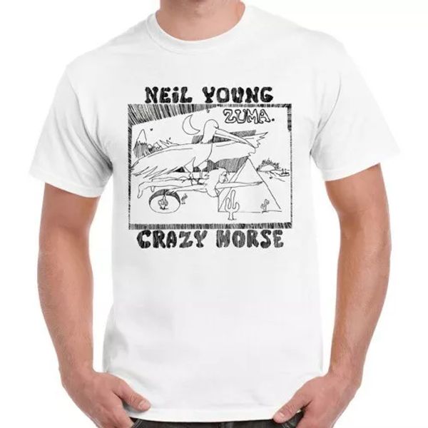 

neil young crazy horse zuma folk rock retro cool women retro t shirt 2216, White;black