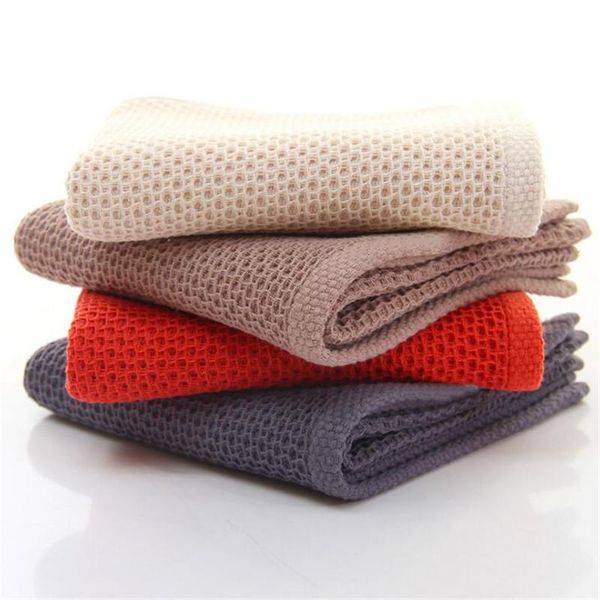 

towel 1pc 75*35cm honeycomb face 100% cotton quick dry bathroom soft skin care hair spa shower towels home family
