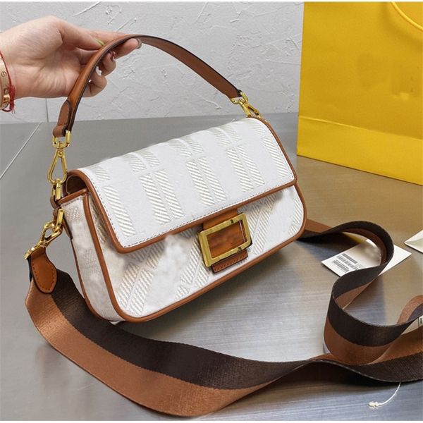 

designer bag fend bags vintage baguette handbag wallets fashion shoulder crossbody bags classic letter canvas leather detchable wide cz