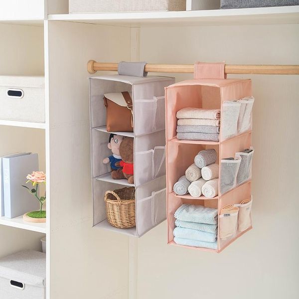 

6-storey pocket hanging handbag organizer for wardrobe closet transparent storage bag door wall clear sundry shoe with hange bags