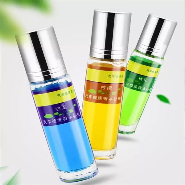 

3pcs flavors can be replaced car perfume essential oil replenisher plant spice blue cologne green osmanthus yellow lemon flavor air freshene