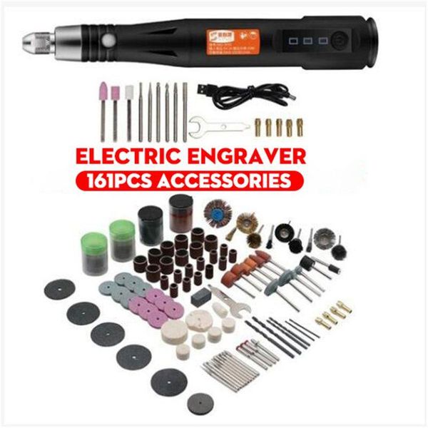 

professiona electric drills 161/105pcs drill grinder engraver pen carve tool mini rotary grinding machine accessories