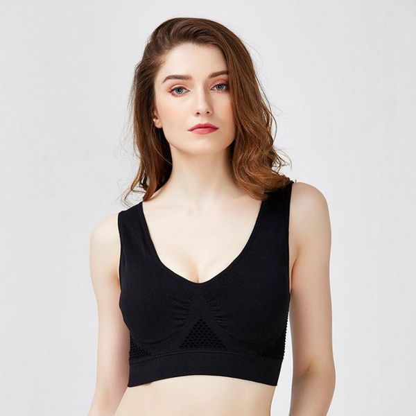 

yoga outfit women's bra breathable shockproof vest gathers hollow fitness crop running quick-drying stereotypes sports underwear