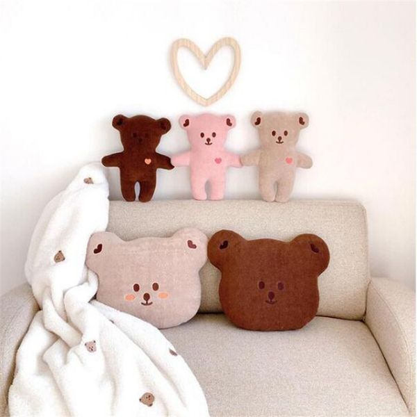 

ins nordic cartoon bear pillow sofa cushion comforting plush doll shooting prop gift