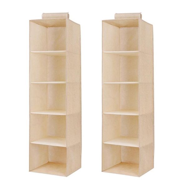 

pcs hanging storage organiser with 5 x pockets, washable for wardrobe/closet bags