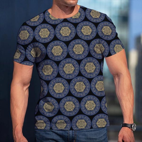 

men's t-shirts man 3d print t-shirt floral crew neck clothing comfortable harajuku all-match fashion breathable, White;black