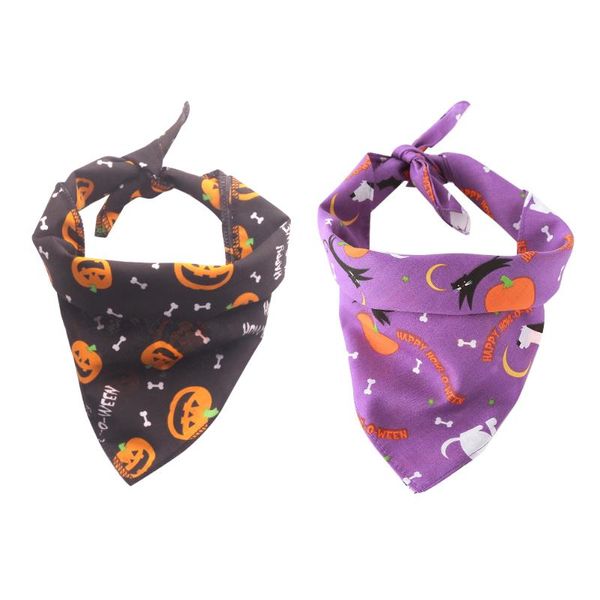 

dog apparel 2pcs adorable collar bib scarf saliva towel for pet puppy purple black