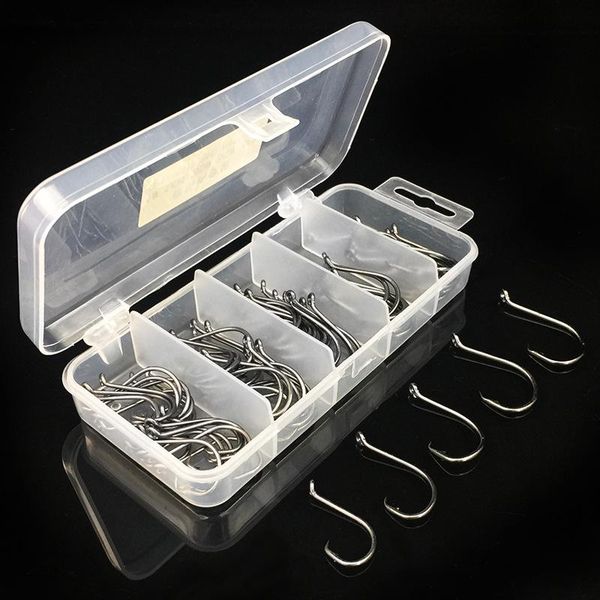

fishing hooks 75pcs circle hook set carp accessories lots 1# 1/0# 2/0# 3/0# 4/0# eagle claw carbon fishhook tackle box