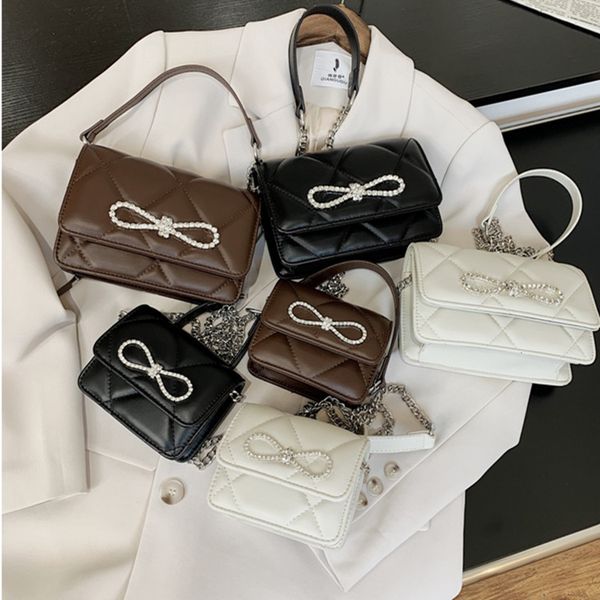 

spring bag small 2021 fashion new chain rhombus simple trendy mini net square messenger female red hnghr