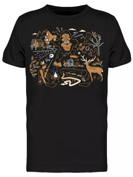 

the legend of bigfoot design tee men's -image by shutterstock, White;black