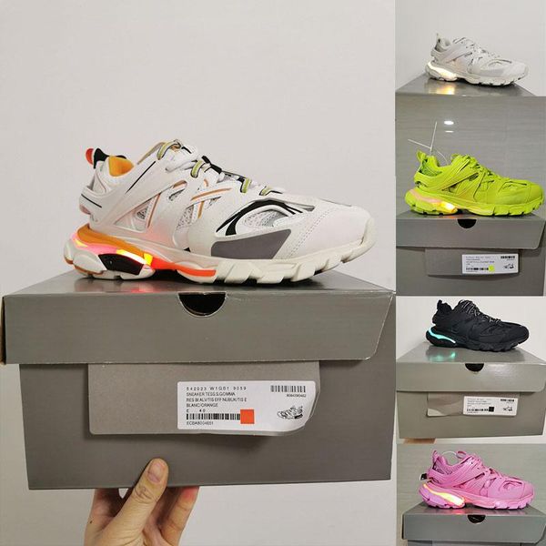 

2021 triples-s led branco 3m triple s faixa 3.0 sapatos running liberar 3 tess gomma maille jogging esporte sneaker tamanho 36-45