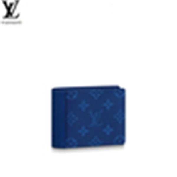 

key brand designer luxury m30299 multiple blue flower short folding wallet long wallet chain wallets compact purse clutches evening