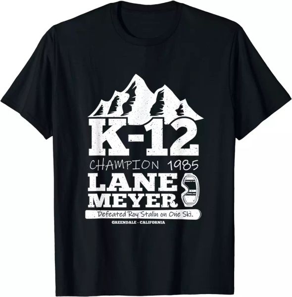 

lane meyer k-12 champion t ski sport gift t-shirt ng, White;black