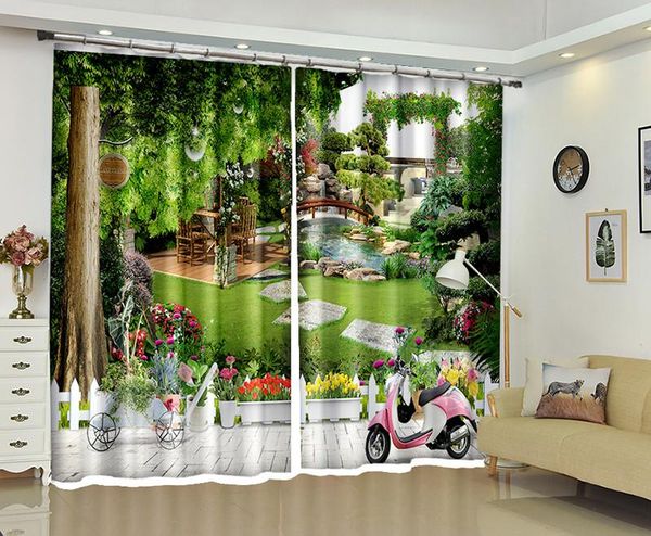 

curtain & drapes beautiful garden window 3d curtains for bedroom living room office el home decorative wall tapestry custom size
