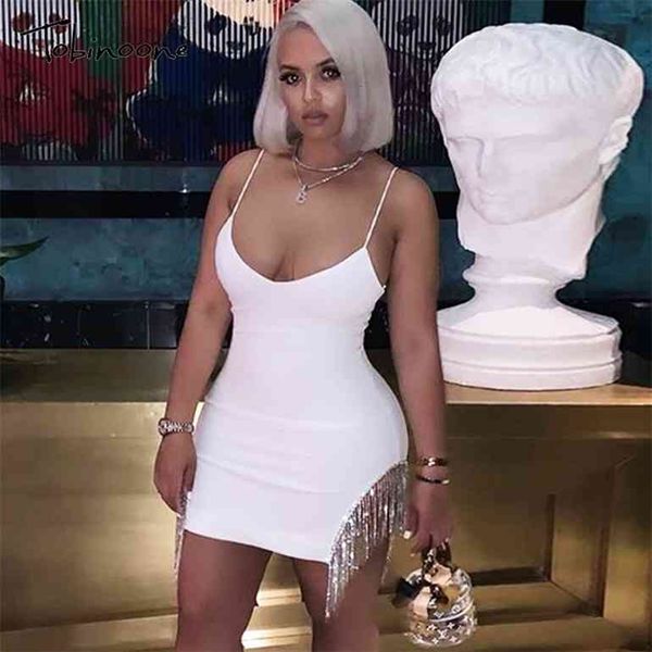 

tobinoone autumn dress women tassel sequins bandage dress elegant deep v neck nightclub party dresses vestidos 2021 new, Black;gray