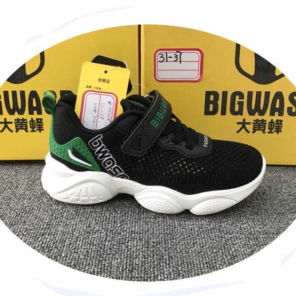 

2021 summer hornet children's shoes middle school sports men's and women's running single mesh, Black