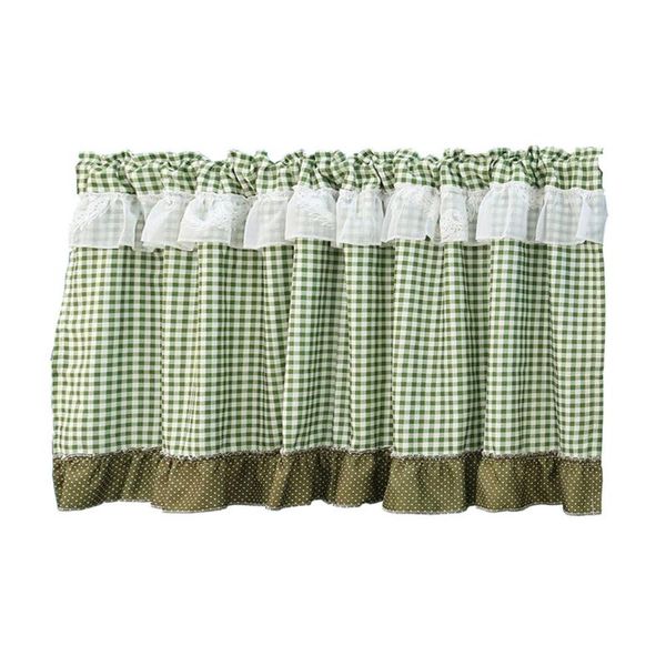 

curtain & drapes 1pc exquisite plaid short practical half window (assorted color)