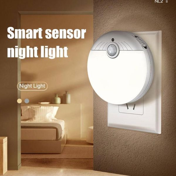 

night lights 1pc plug-in led light round mini eu us plug lamp for children living room bedroom lighting