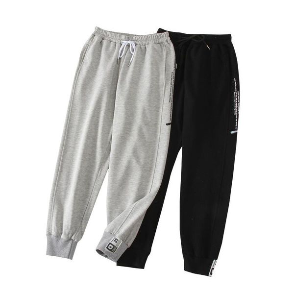 

women's pants & capris temperament gray 2021 high waist corset casual sports girls women's summer thin ins loose drape long, Black;white