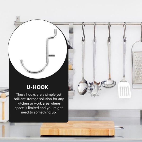 

hooks & rails 5pcs pegboard peg display rack hooking tool stainless shelf