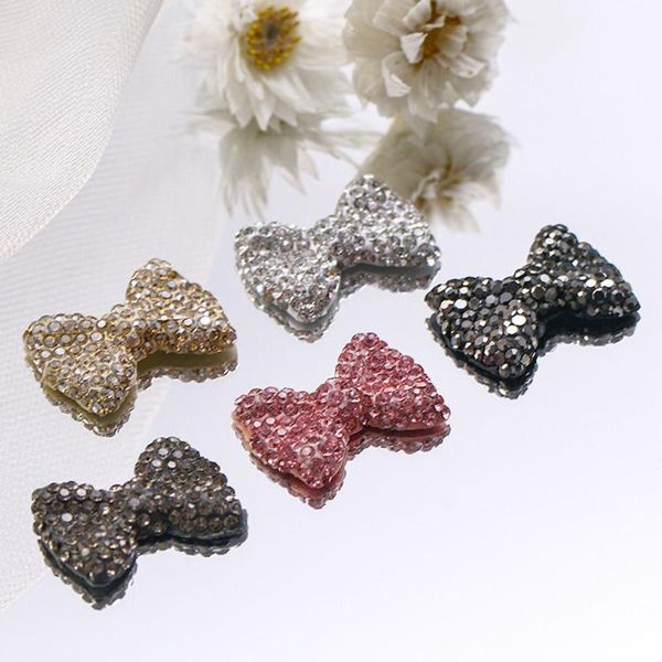 

nail art decorations 1/6 pcs bowknot round ball rhinestone jewelry three-dimensional shiny luxury super flash exquisite decoration, Silver;gold