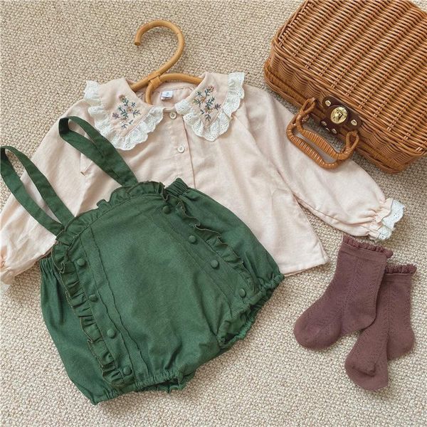 

shorts autumn children clothes girl retro baby cute solid color pants, Black