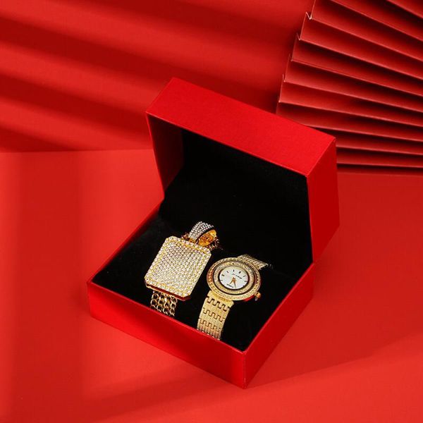 

wristwatches women bracelet watch set gold crystal design wristwatch necklaces female jewelry quartz gifts for mother's lad, Slivery;brown