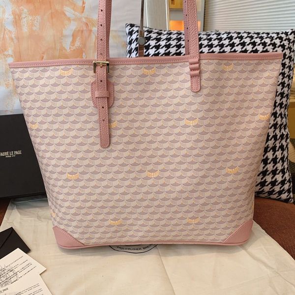 

1:1 le page faure classic one shoulder tote beach hand shopping bag