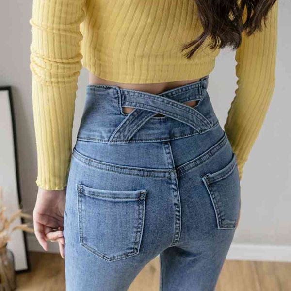 

jeans 2021 of women pencils stretch thin denim breeches, Blue