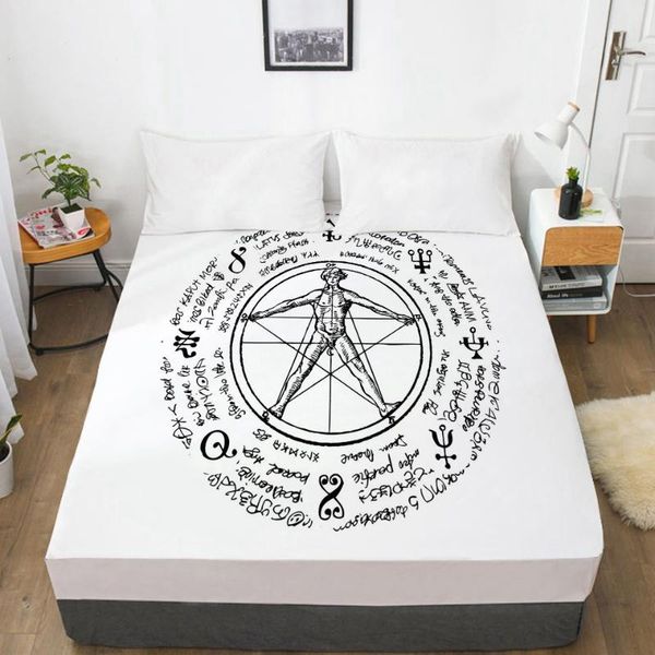 

sheets & sets 1pc 3d bed sheet with elastic fitted 135/150/180/200/160*200 mattress cover double queen king bedding jesus