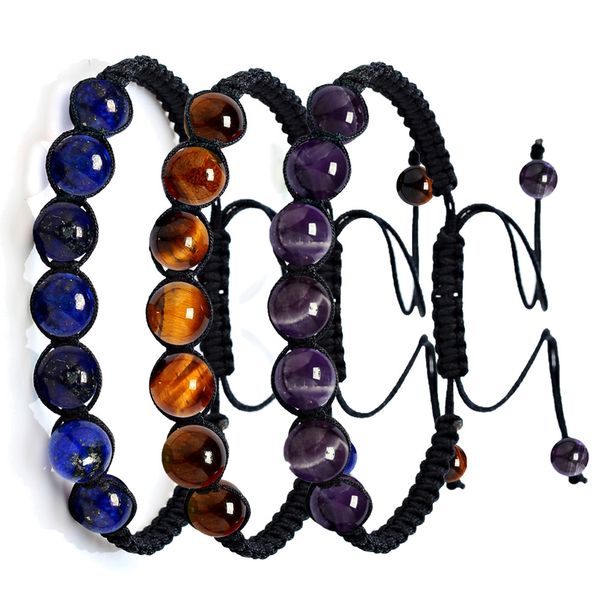 

8mm natural stone yoga energy buddhist bracelet mix color, Golden;silver