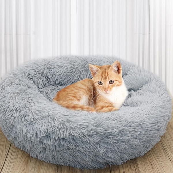 

super soft dog bed plush cat mat beds for large dogs labradors house round cushion pet product accessories kennels & pens