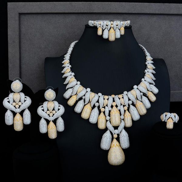 

earrings & necklace round pendant folk-custom bracelet earring ring jewelry sets full cubic zirconia for women wedding performance occasion, Silver