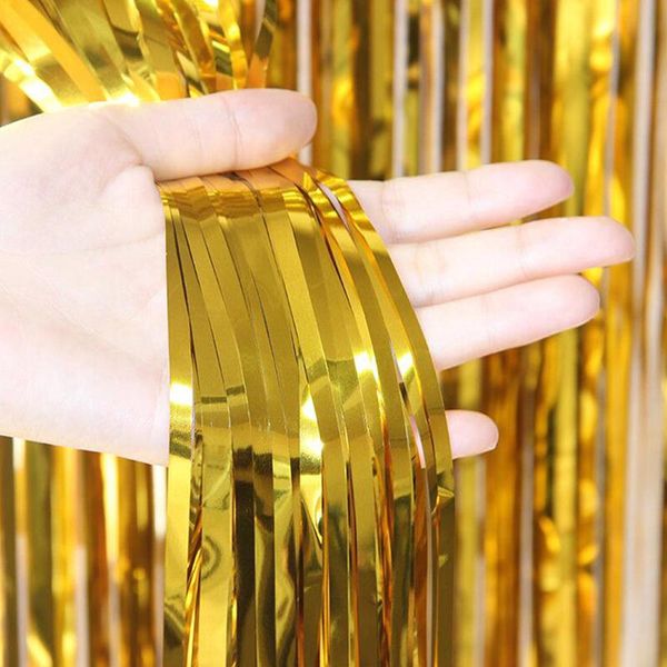 

party decoration 1m x 2m rain curtain color bar birthday graduation halloween stage tassel wedding scene layout background wall
