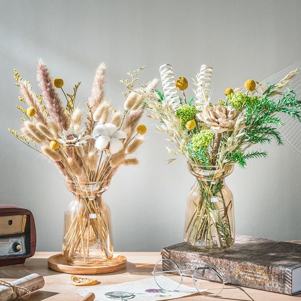 

decorative flowers & wreaths dried bouquet flower pampa office home decor loft style party backdrops aesthetic room decoration accessories w