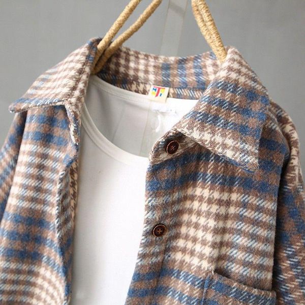 

women's polos woman clothes autumn plaid casual shirt shirts ladies, White