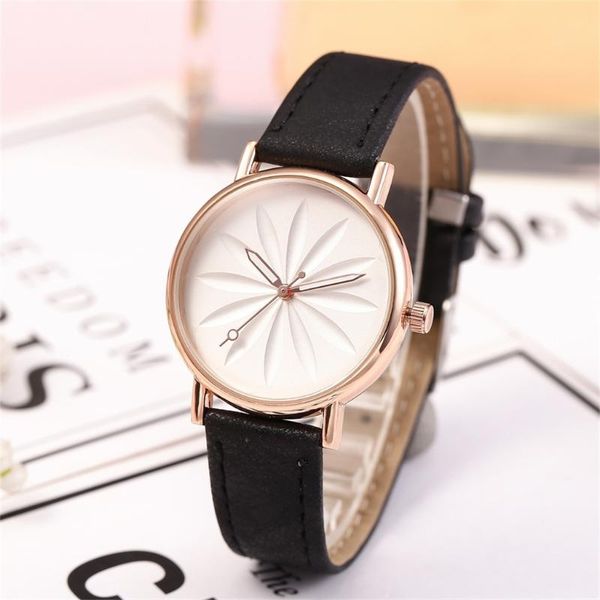 

wristwatches luxury watch women dress bracelet fashion simple creative ladies flower pattern quartz #50, Slivery;brown