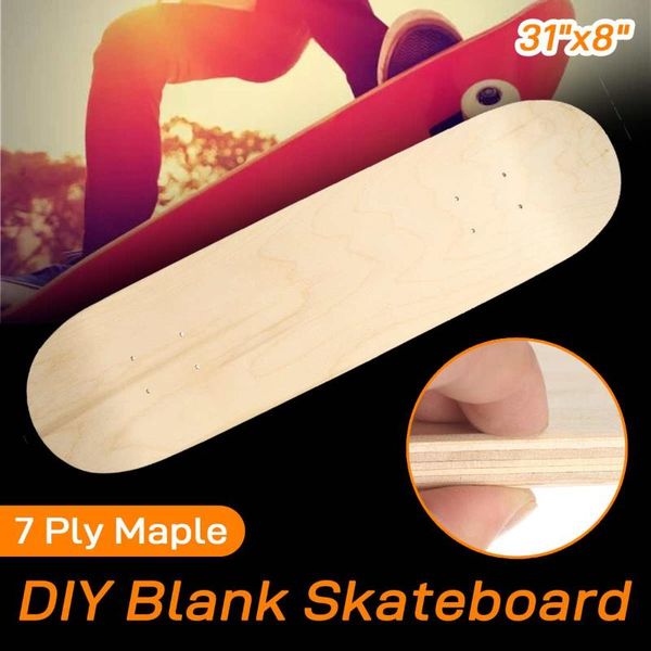 

8inch quality skateboards natural skate deck blank board wood maple long beginnner skateboarding