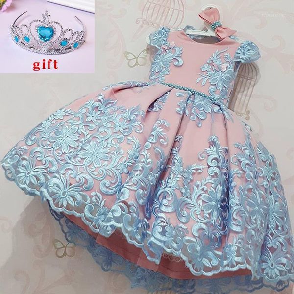 

girl's dresses infant lace pearl formal evening wedding tutu princess baby dress flower girls children clothing kids party for girl clo, Red;yellow