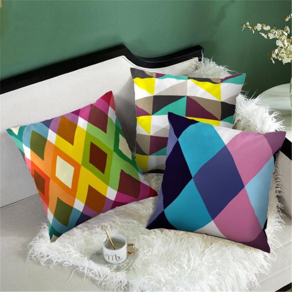 

cushion/decorative pillow geometric decorative pillowcases plaid stripe cover home living room bedroom cushion one direction dakimakura