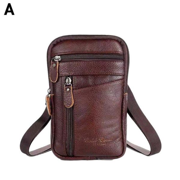 

waist bags men's leather phone bag multifunctional chest crossbody male pack passport storage backpack change travel cash ho s3z0