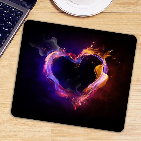 

mouse pads & wrist rests fire love printed gaming rectangle pad gamer mause mat computer mousepad natural rubber keyboard desk mice