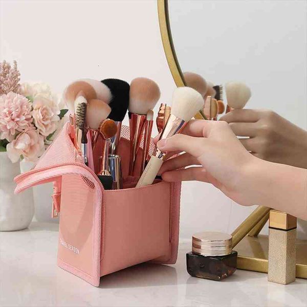 

travel cosmetic portable makeup brush bags bucket beauty organizer box lipstick eyebrow pencil case simple make up pouch