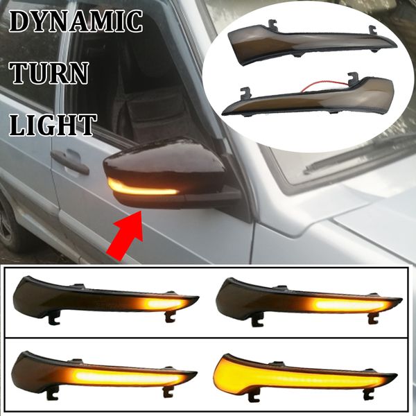 

1pair side mirror led turn signal light for lada granta dynamic flashing water indicator blinker