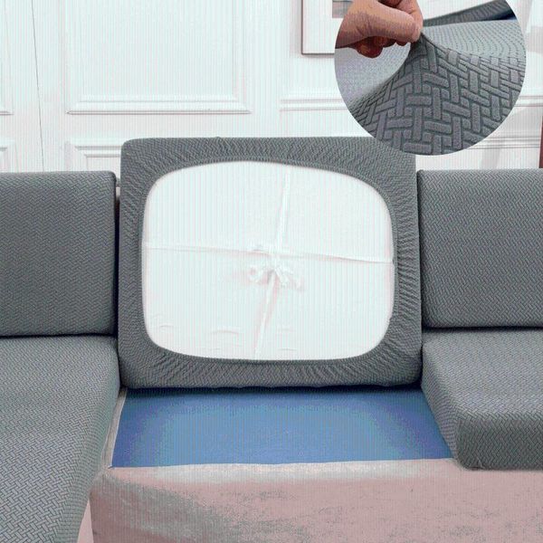 

chair covers sofa seat cushion cover high waterproof jacquard all-inclusive couch (with laces) knitted twill 1-3seat