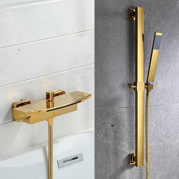 

gold bathtub mixer and cold bathroom waterfall bath faucet brass black tap shower sets