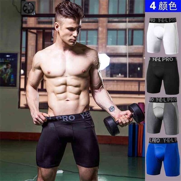 Homens Compressão Shorts Base Layer Pele Térmuda Bermudas Shorts Academias Fitness Homens Cossfit Bodybuilding Calções apertadas 210329